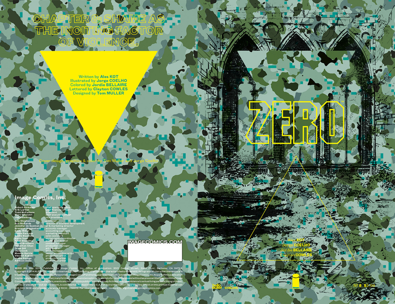 Tom Muller’s front and back cover for Zero #8, art by Jorge Coelho